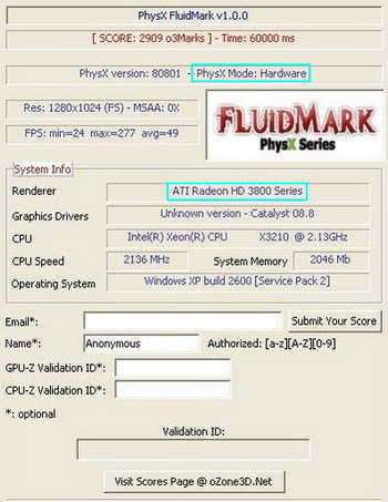NVIDiA and radeon physx
